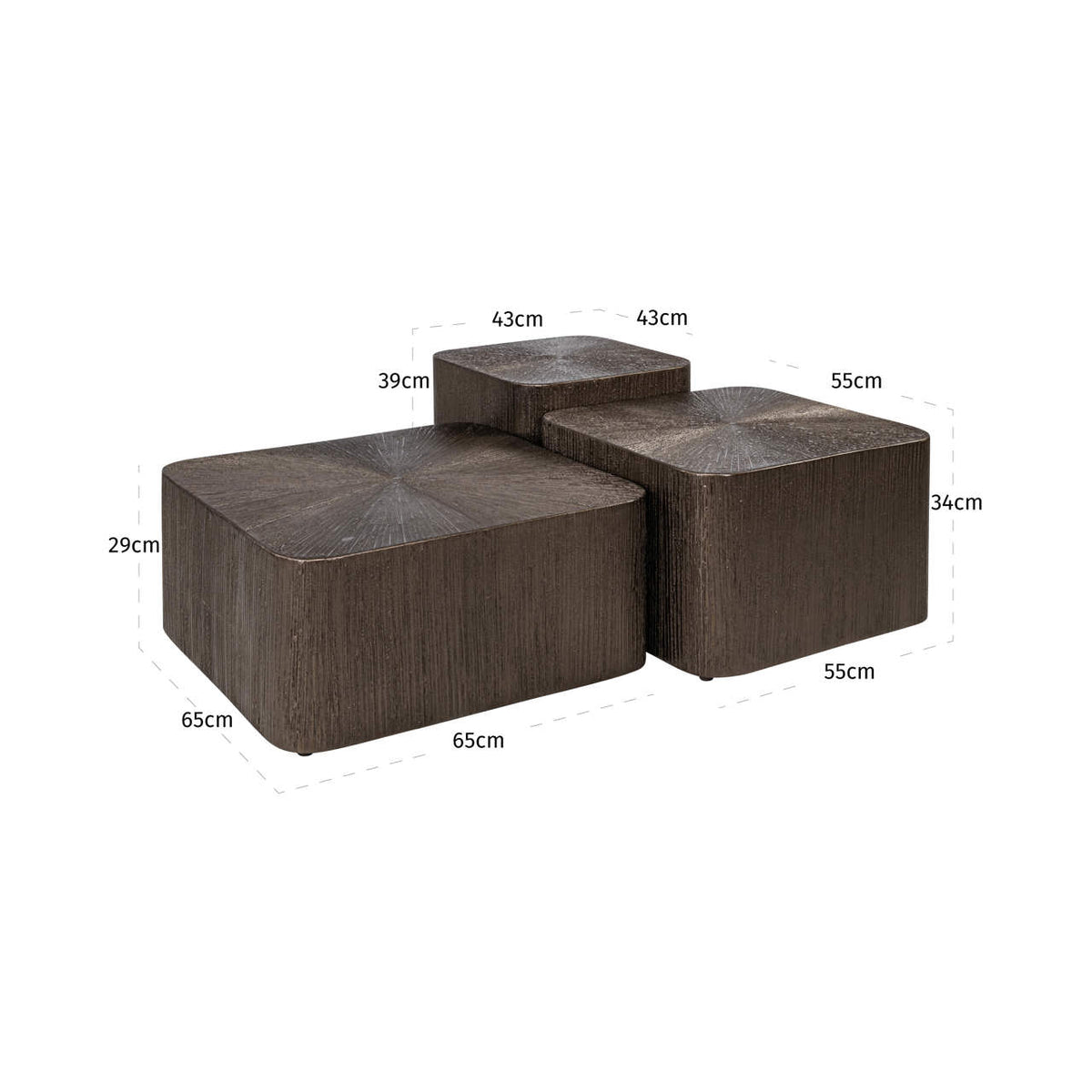 
Tavolino da salotto di design «Cubes Set»