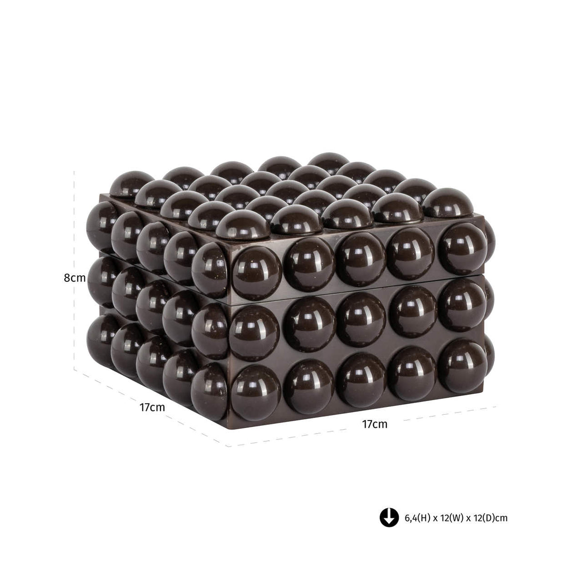 
Scatola portaoggetti di design «Nyx», diverse dimensioni - 17 × 17 × 8 cm