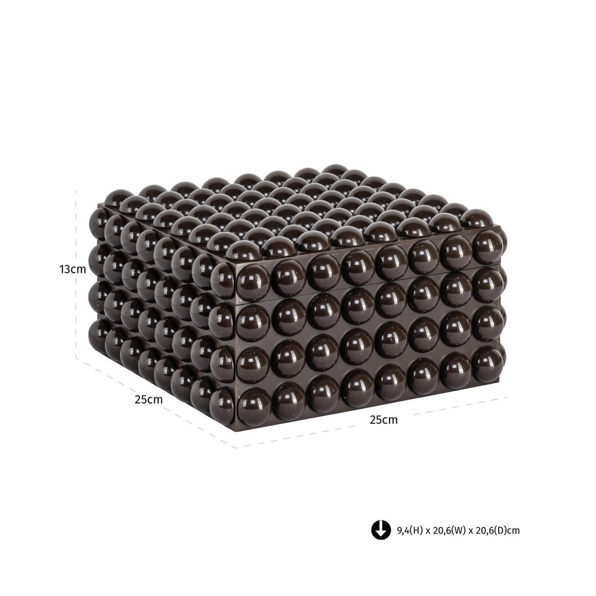 
Scatola portaoggetti di design «Nyx», diverse dimensioni - 22 × 22 × 11 cm