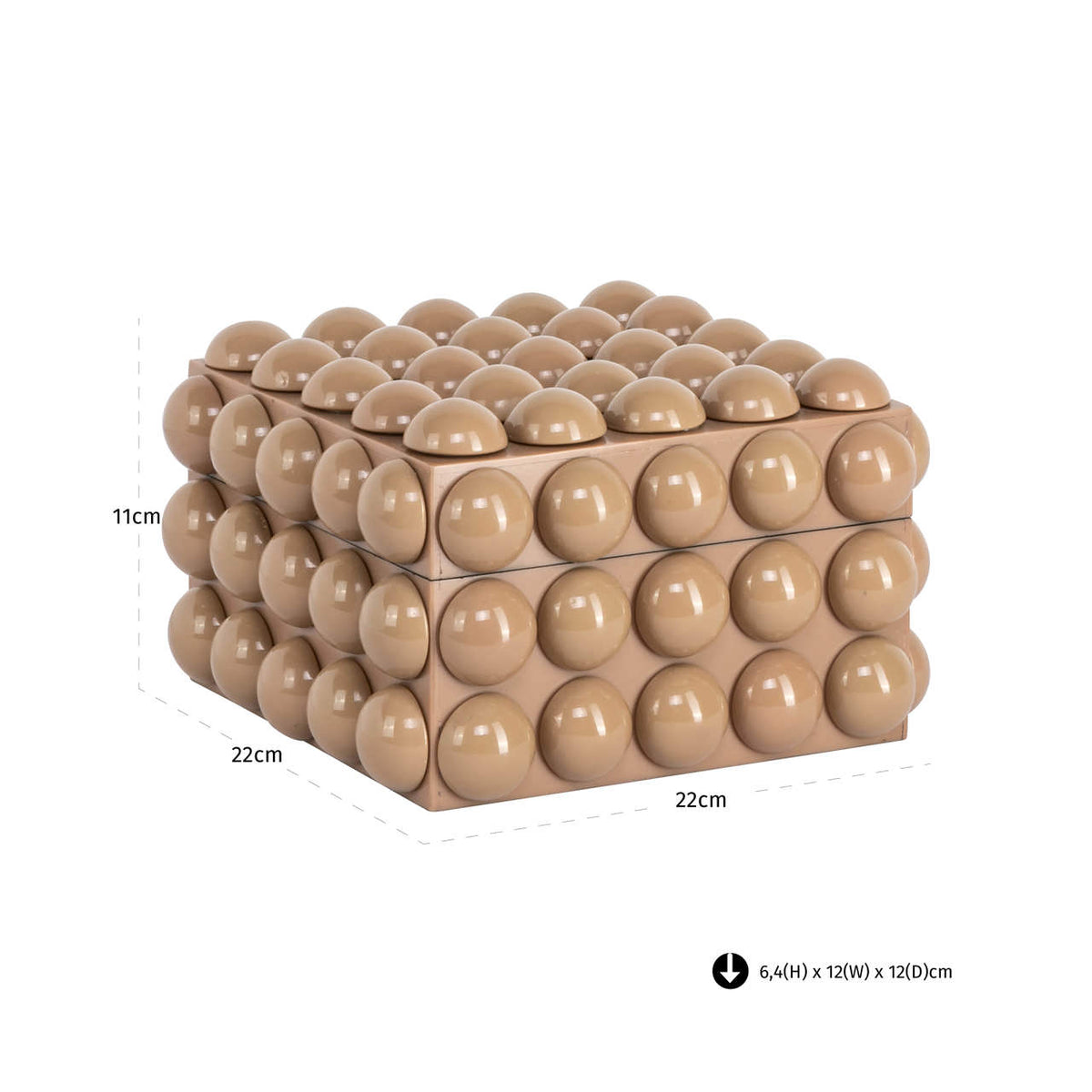 
Contenitore di design „Ash“, diverse dimensioni - 17 × 17 × 8 cm