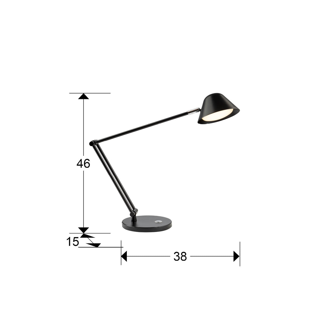 
Lampe de table LED design dimmable « Taros » - Noir mat