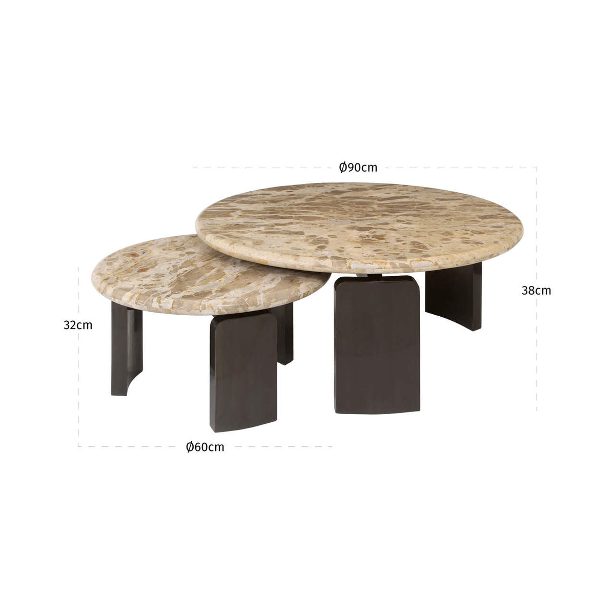
Tavolino da salotto di design «Bayonne Set»