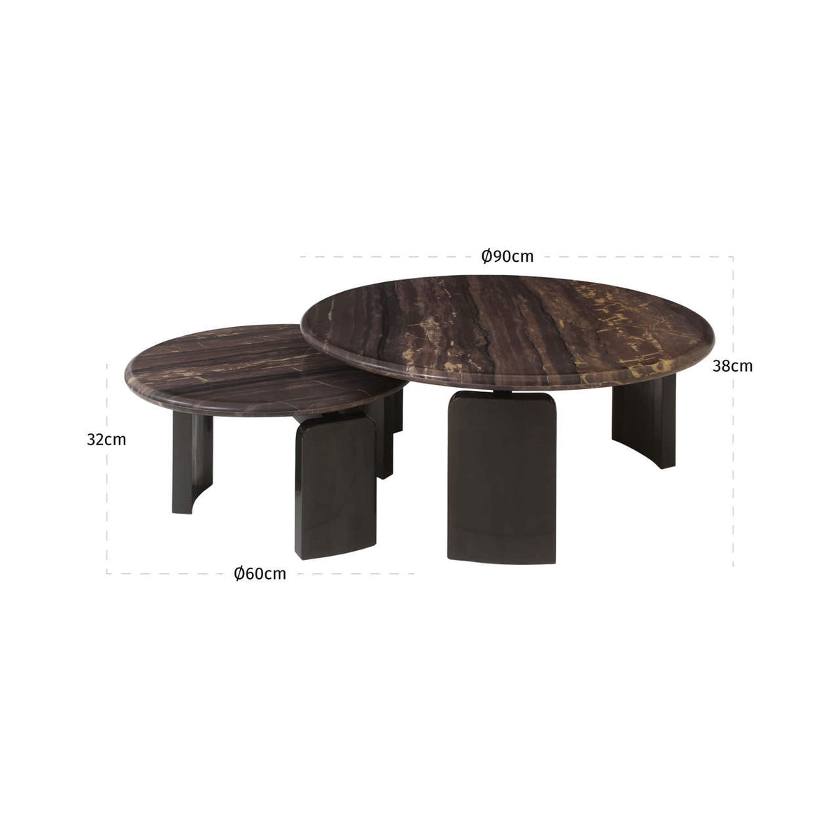 
Tavolino da salotto di design «Menton Set»