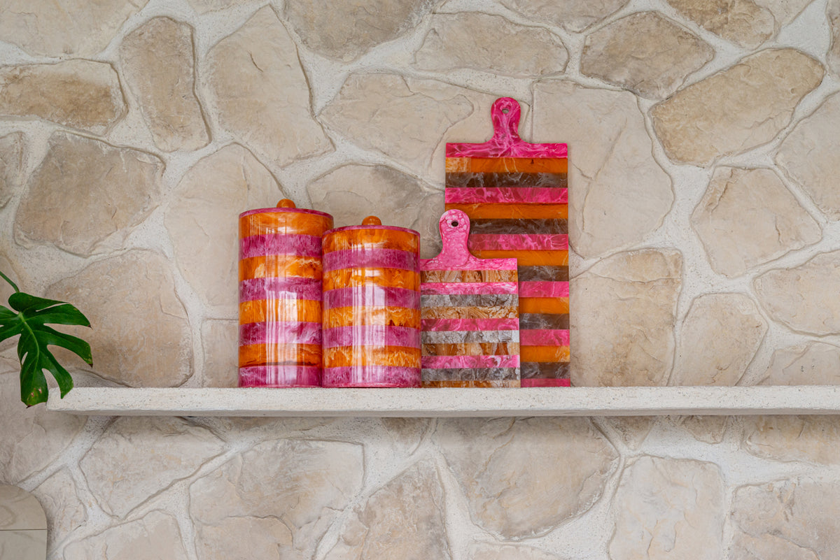 
Vassoio di design «Cindy», diverse misure - 50 × 20 × 1 cm / Rosa/Arancione