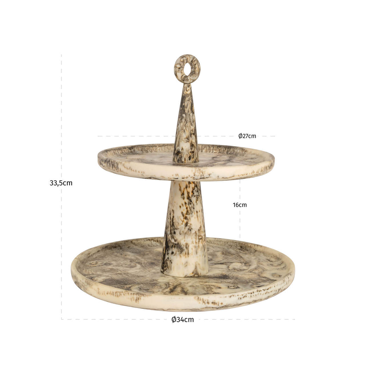 
Design Etagere „Posy“, verschiedene Grössen - 34 × 34 × 33.5 cm / Natural