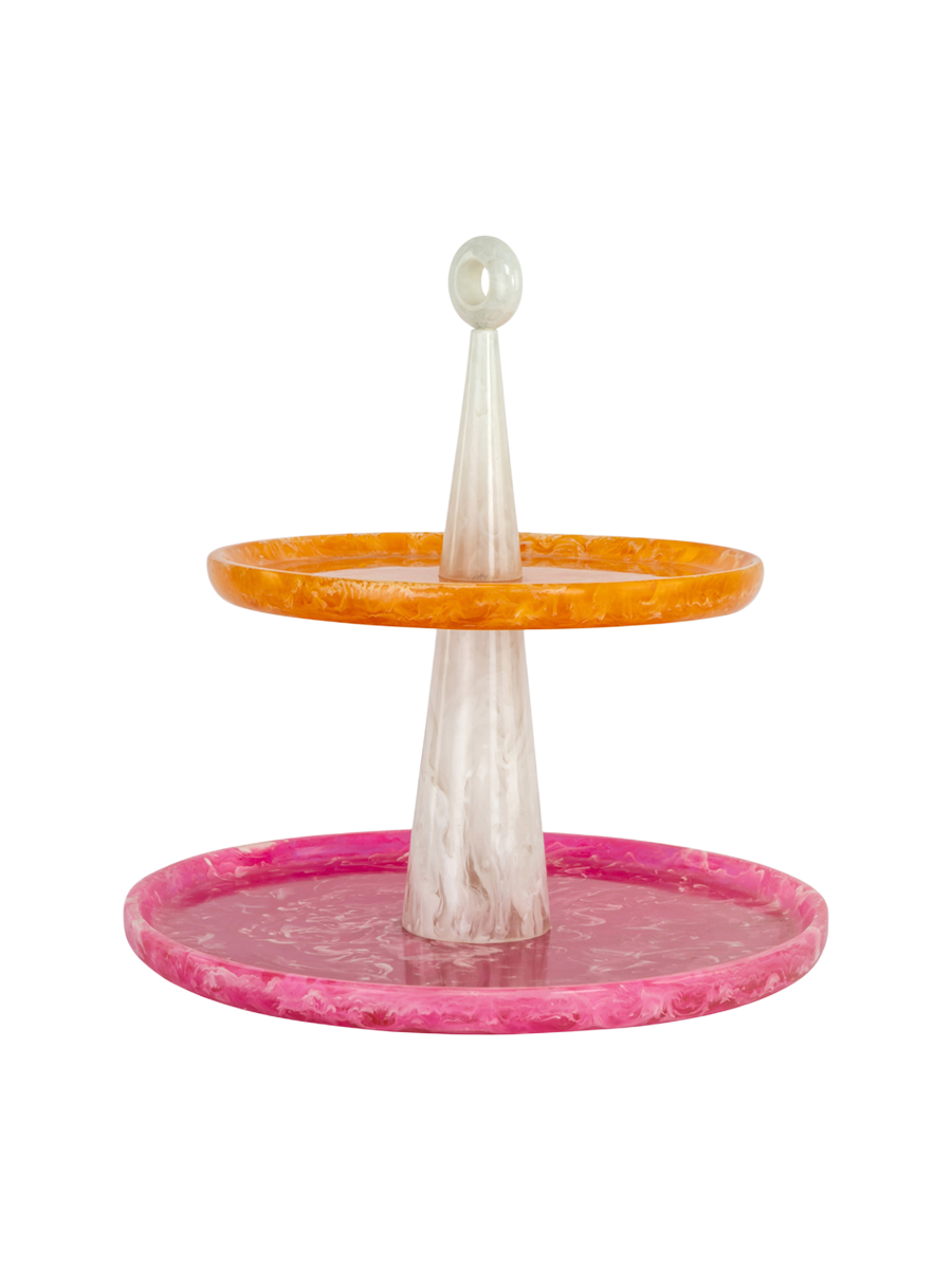 
Alzata di design „Posy“, diverse dimensioni - 34 × 34 × 35 cm / Rosa/Arancione