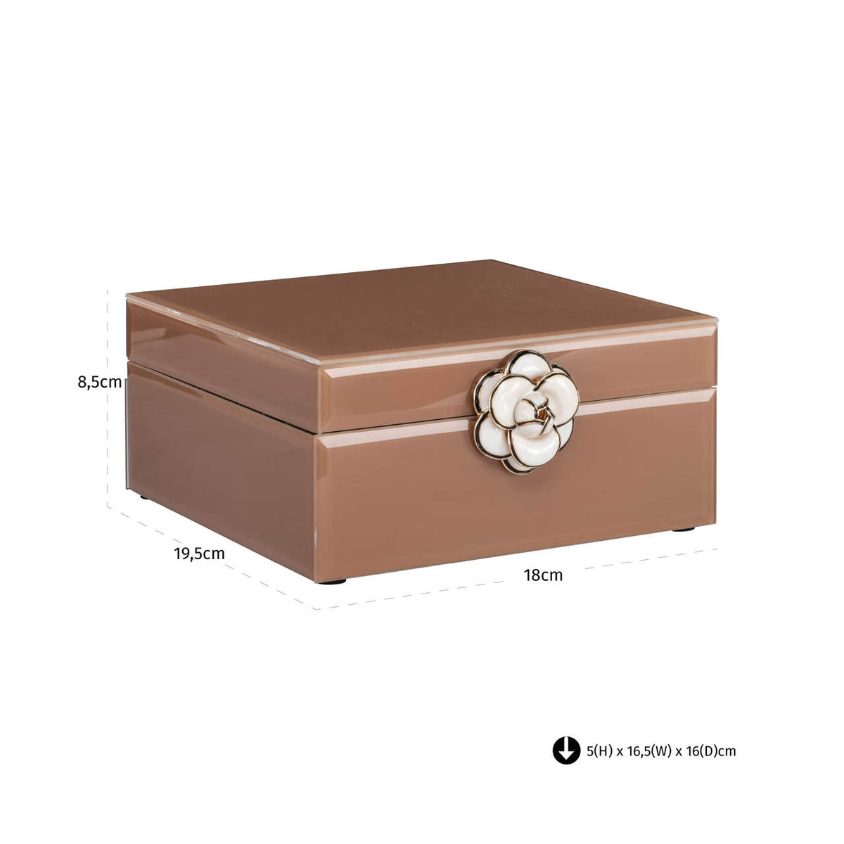 
Scatola portaoggetti di design «Floral», diverse dimensioni - 19.5 × 18 × 8.5 cm