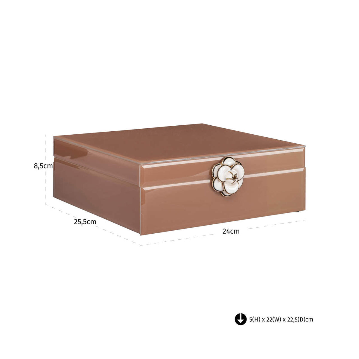
Scatola portaoggetti di design «Floral», diverse dimensioni - 25.5 × 24 × 8.5 cm