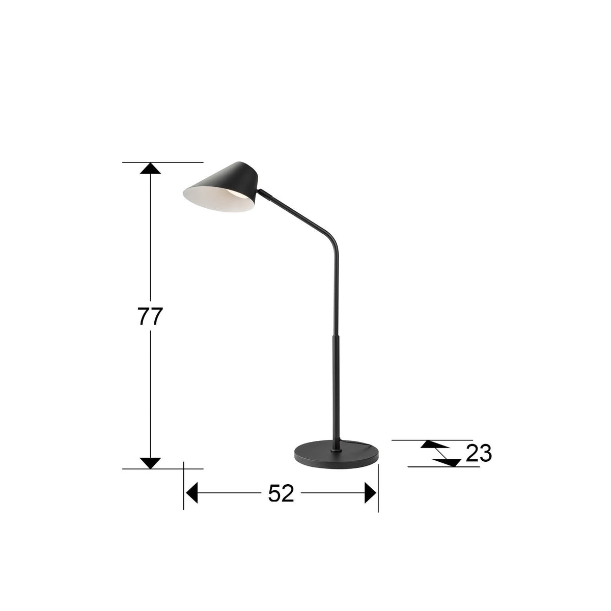 
LED Design Tischlampe „Nino“ mit Fernbedienung - Schwarz