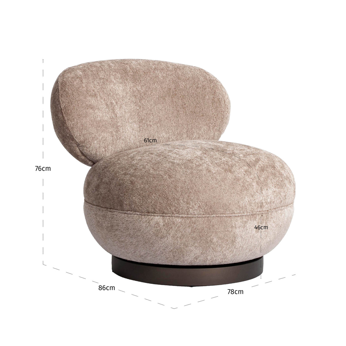 
Poltrona di design «Jace» - Sabbia Be Easy