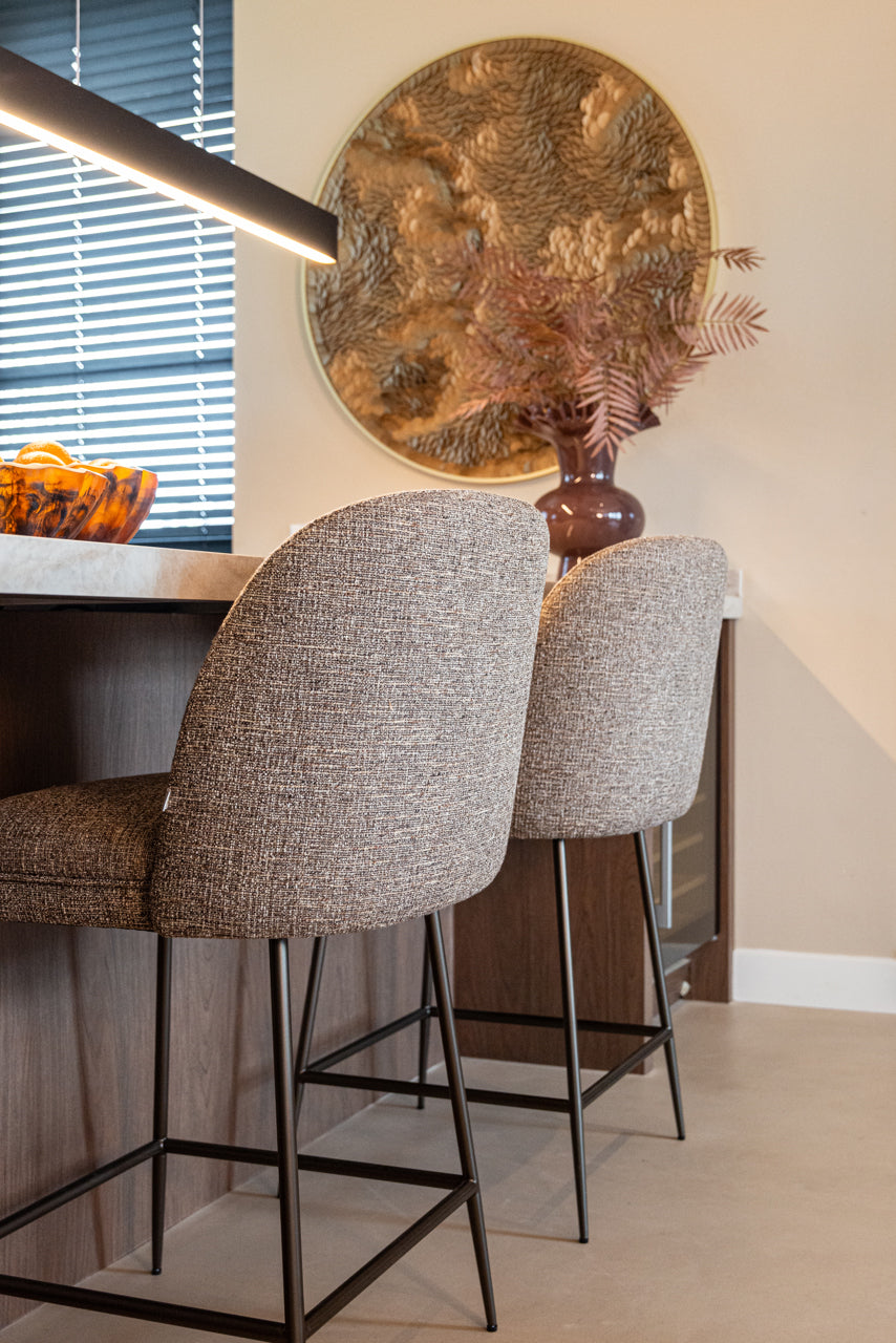 
Sgabello da bancone di design «Pullitzer» - Tweed marrone