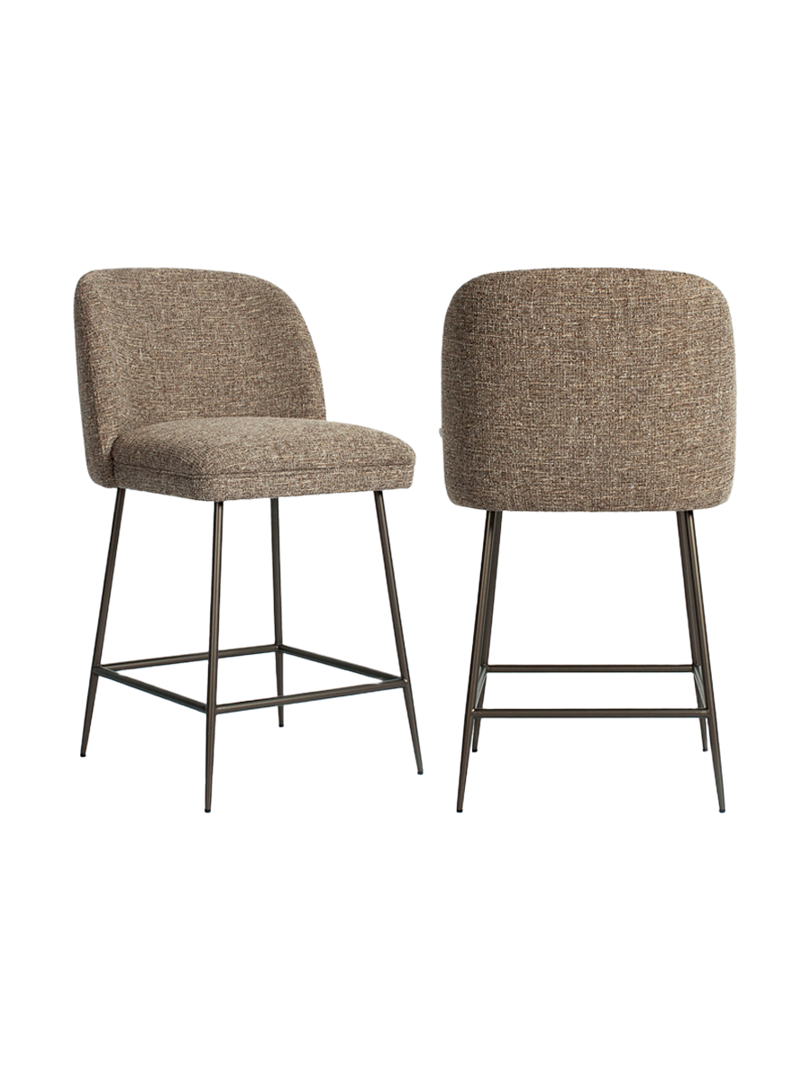 
Sgabello da bancone di design «Pullitzer» - Tweed marrone