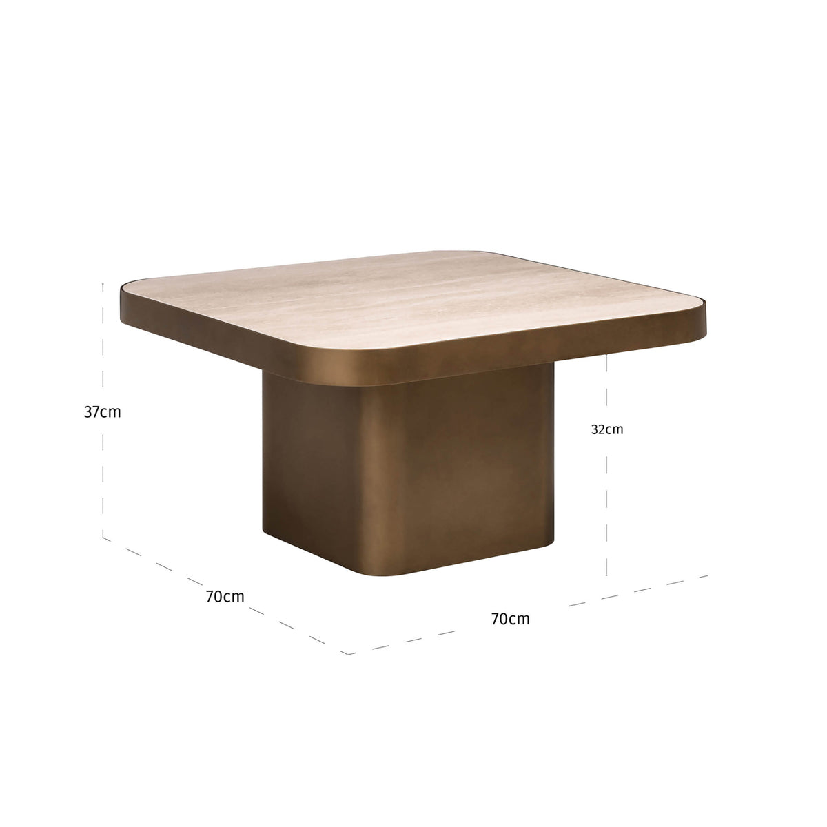 
Tavolino da salotto di design «Claridge», varie dimensioni - 70 × 70 × 37 cm