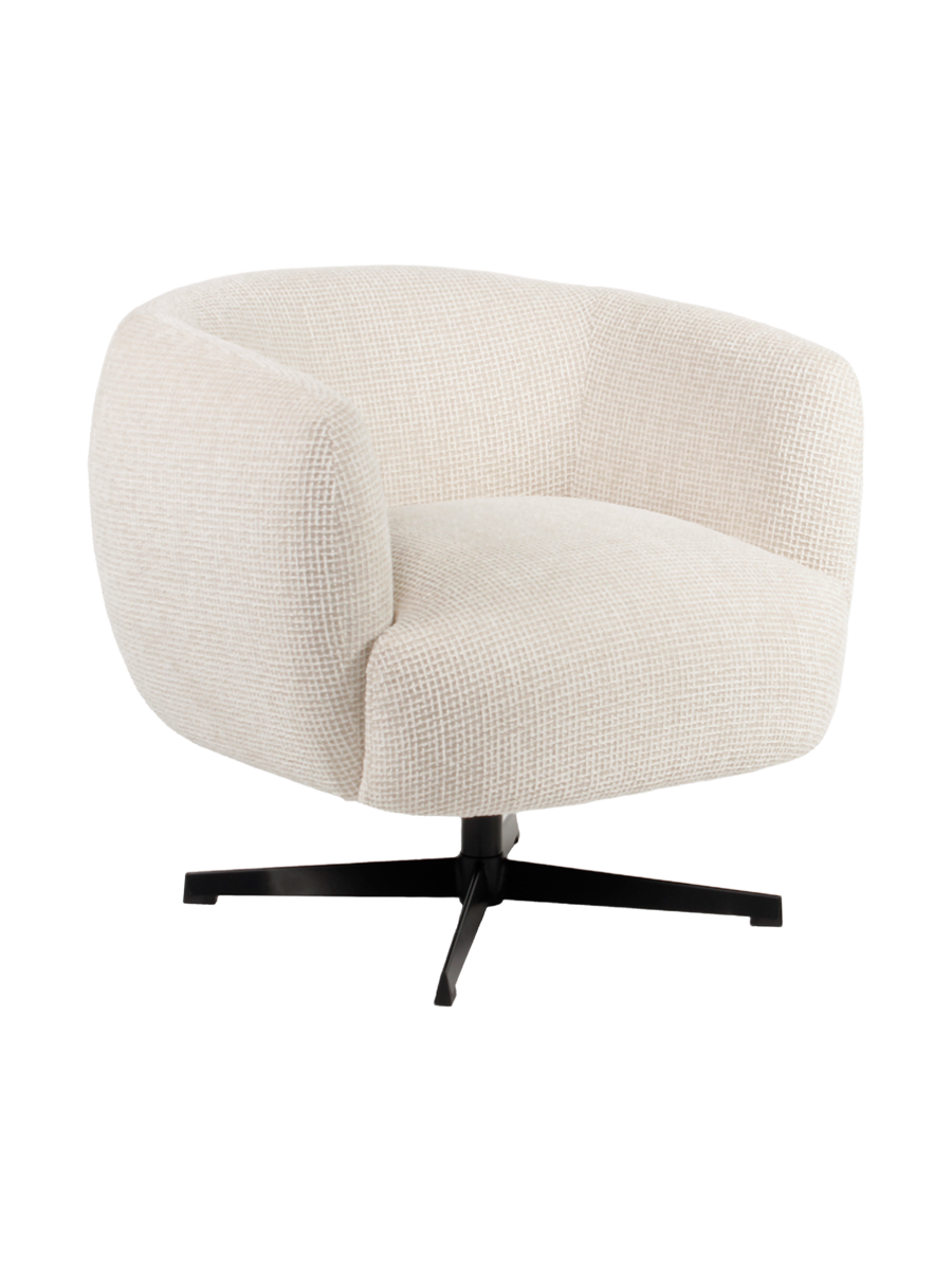 
Poltrona di design «Estelle» - Intreccio a blocchi Beige