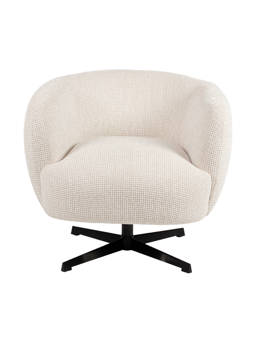 
Poltrona di design «Estelle» - Intreccio a blocchi Beige