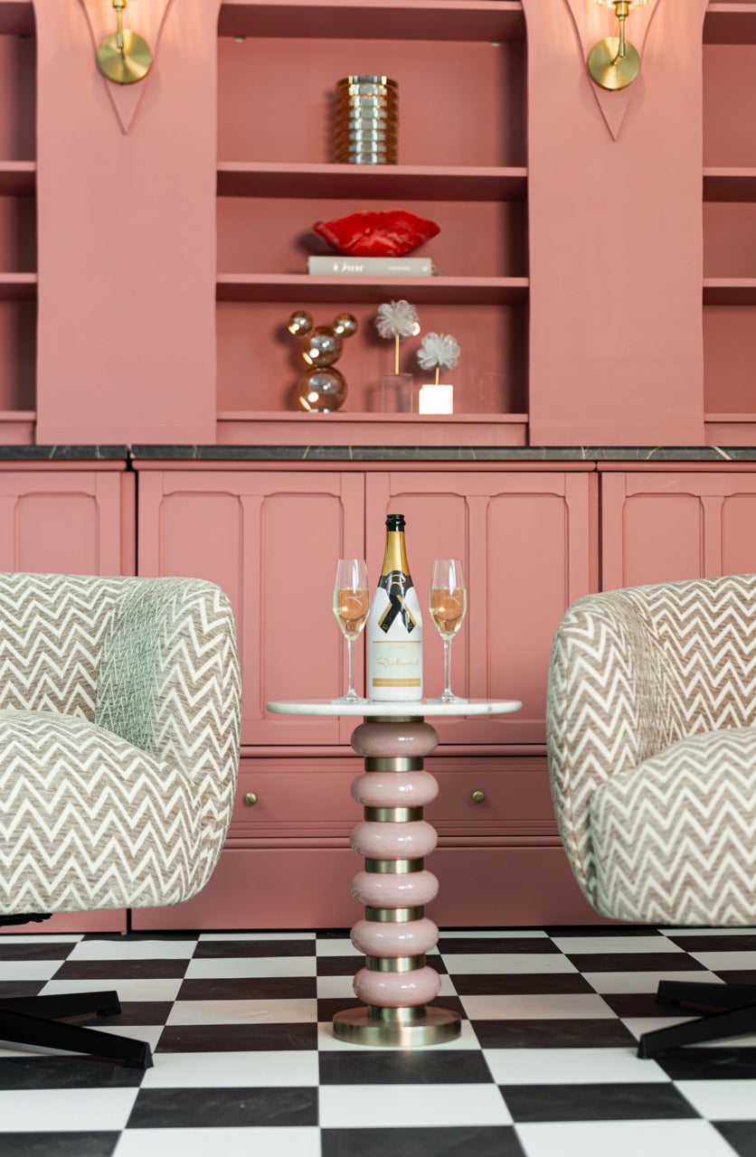 
Poltrona di design «Estelle» - Chevron color sabbia