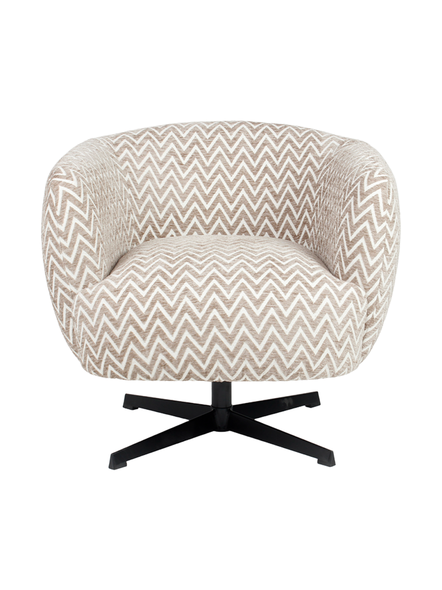 
Poltrona di design «Estelle» - Chevron color sabbia
