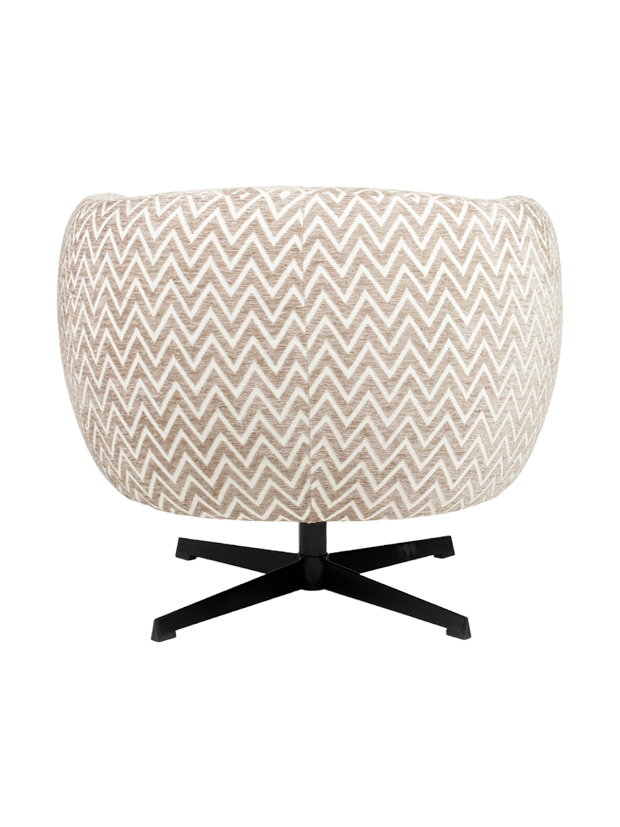 
Poltrona di design «Estelle» - Chevron color sabbia