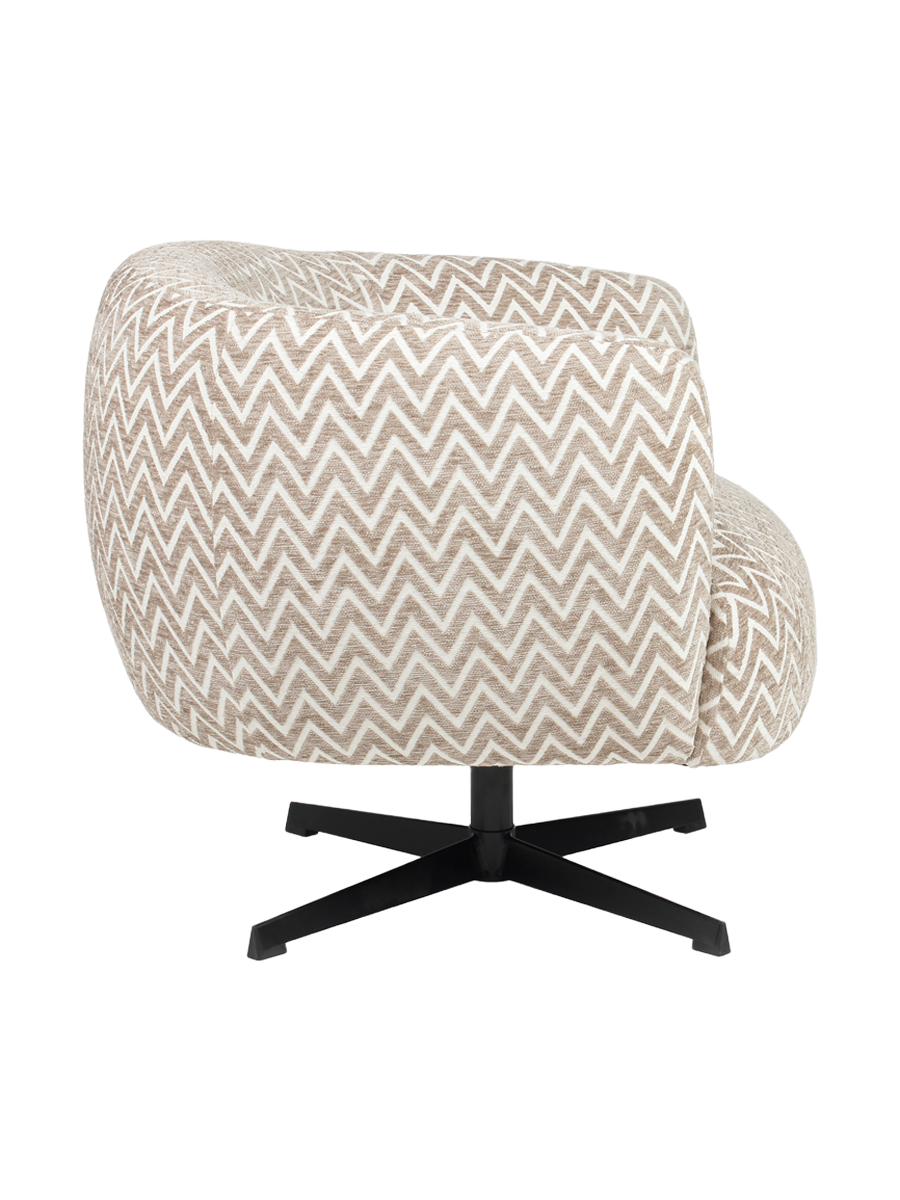 
Poltrona di design «Estelle» - Chevron color sabbia