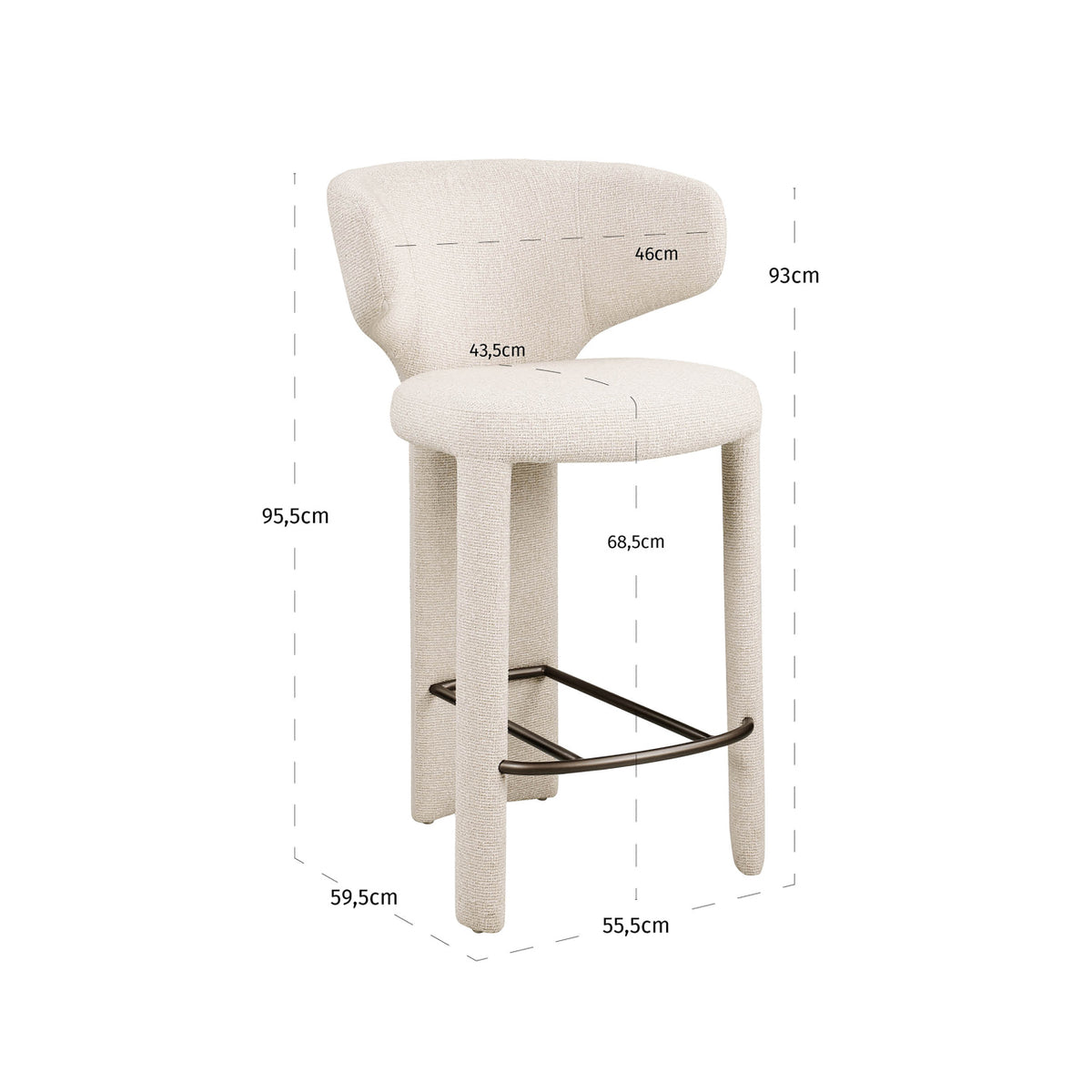 
Sgabello da bancone di design «Viola» - Biscotti