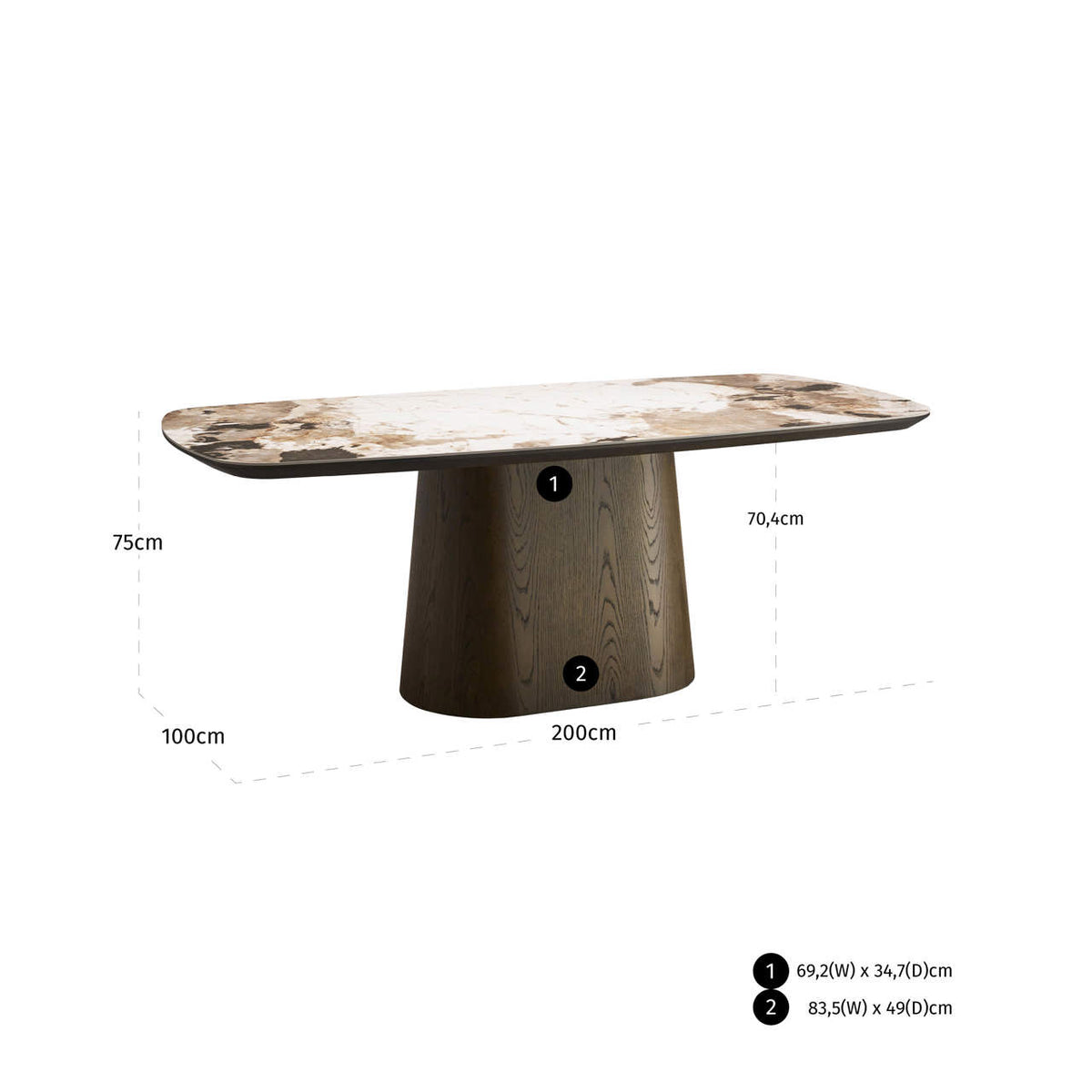 
Tavolo da pranzo di design «Langford»