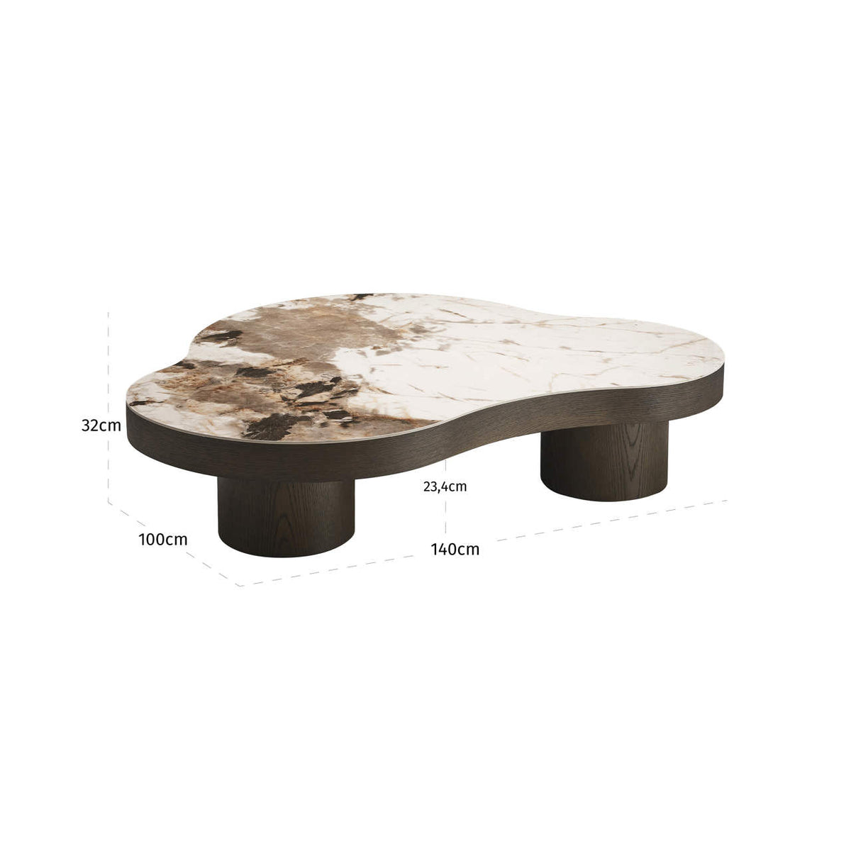 
Tavolino da salotto di design «Langford», varie dimensioni - 100 × 140 × 32 cm