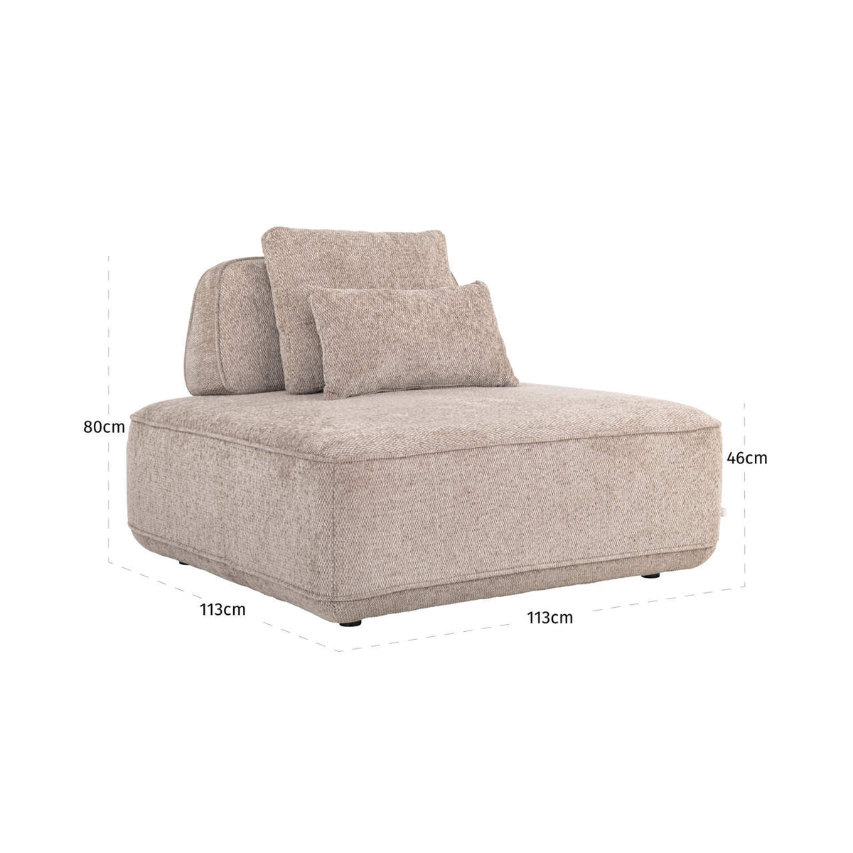 
Divano di design „Tudor“, diverse dimensioni - 113 × 113 × 80 cm / Mocca Boldweave
