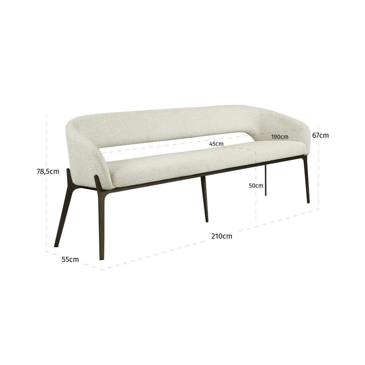 
Panca di design «Kenzi» - Biscotti