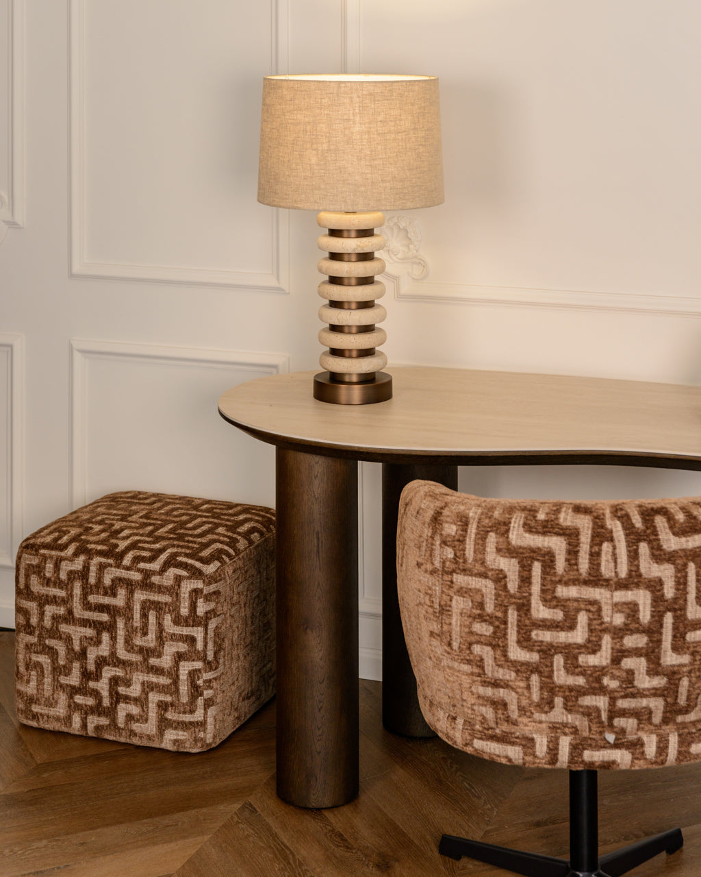 
Sgabello di design «Ciela» - Labirinto marrone