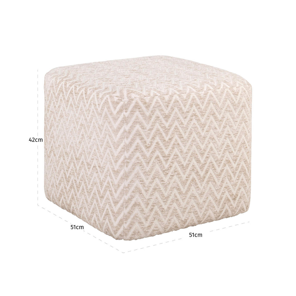 
Sgabello di design «Ciela» - Chevron beige