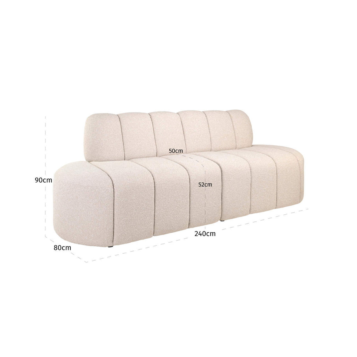 
Panca di design «Landmark», varie dimensioni - 78 × 240 × 90 cm