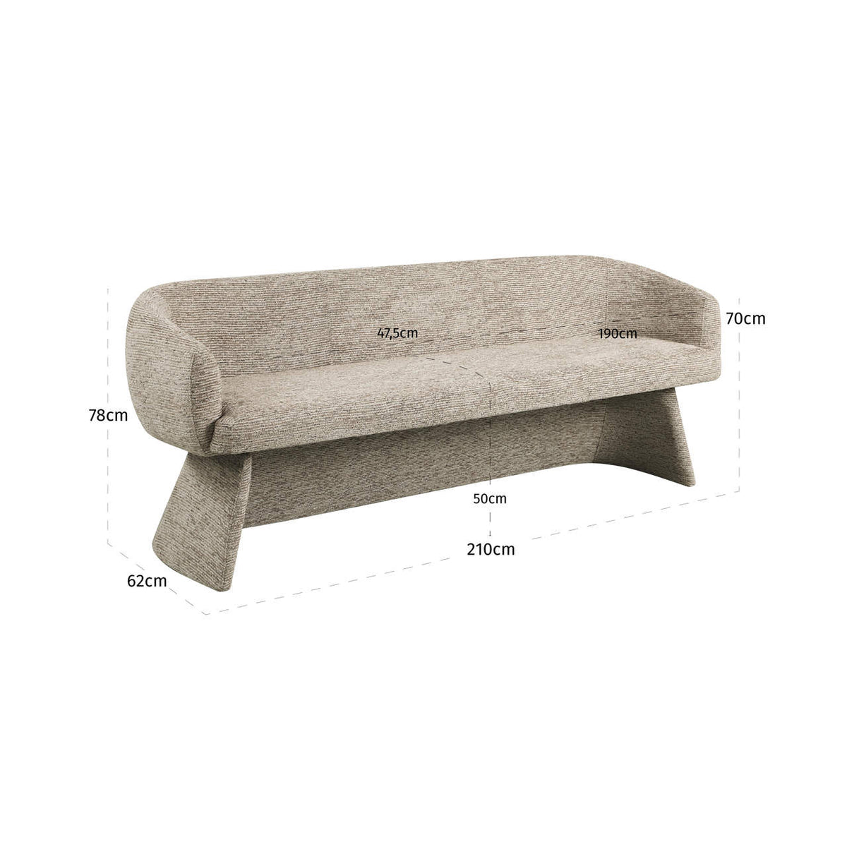 
Panca di design «Quiriro» - Mocca Linear