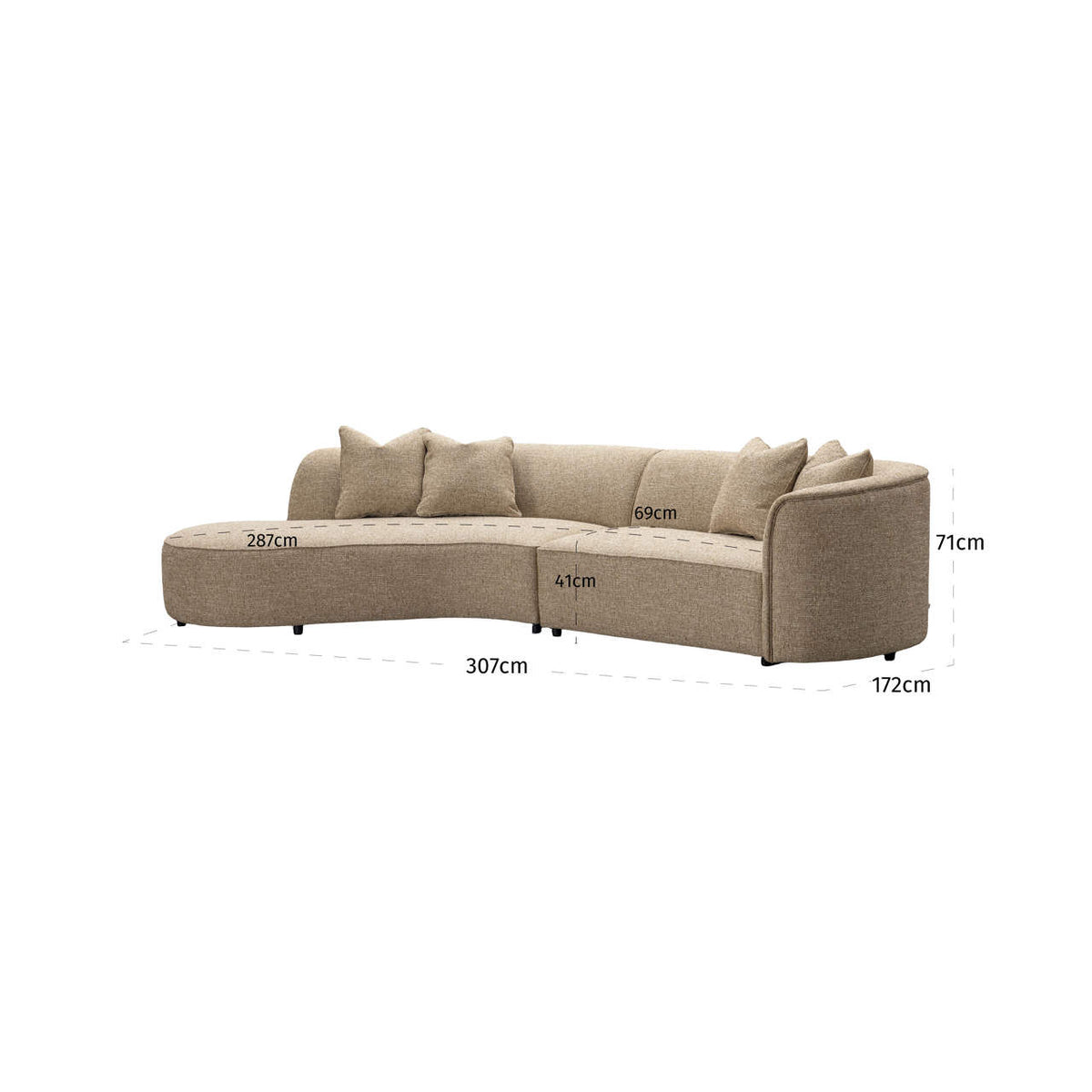 
Divano di design „Romero“ – chaise longue a sinistra
