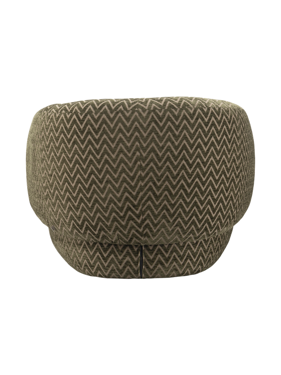 
Poltrona di design «Milano» - Chevron verde muschio