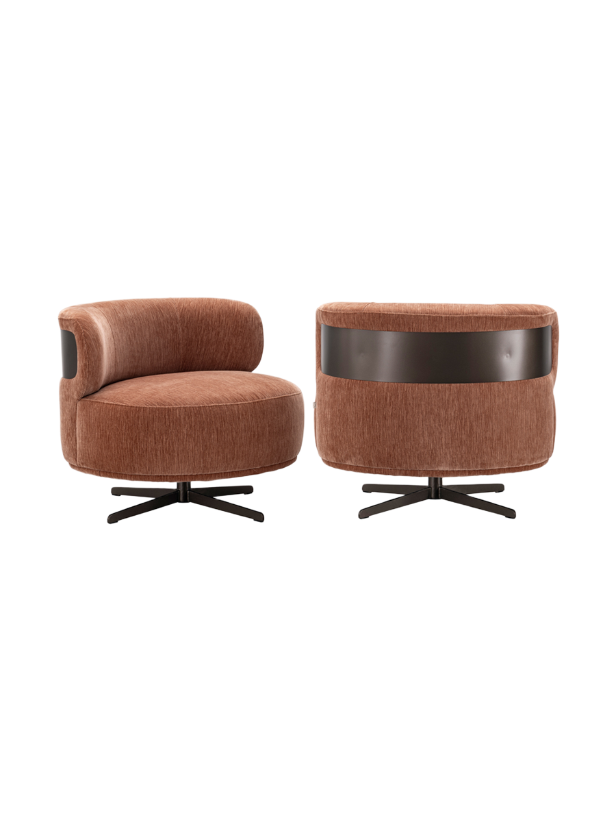 
Poltrona di design «Lauren» - Sii Straight Mocha Mousse