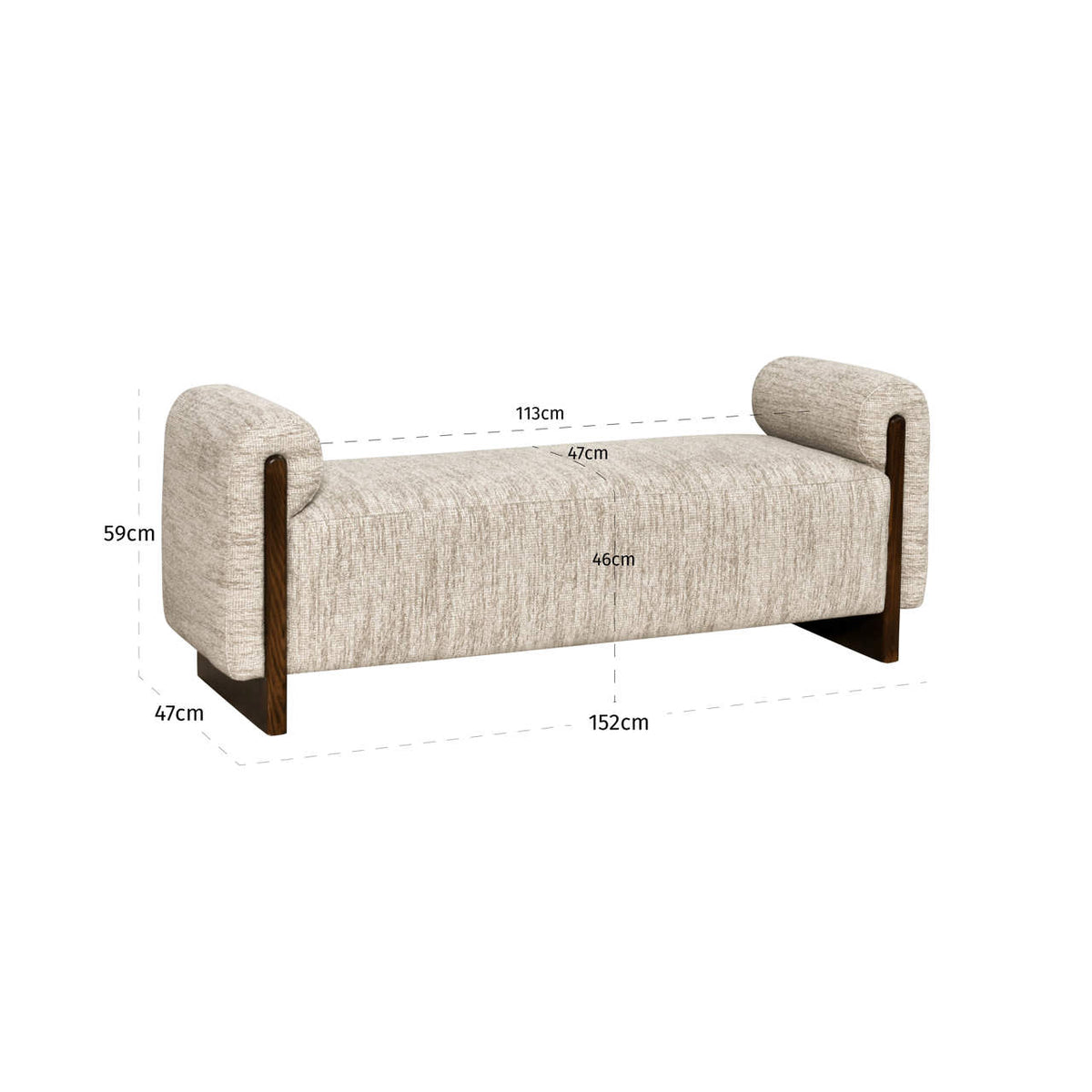 
Panca di design «Winslov» - Softweave Naturale