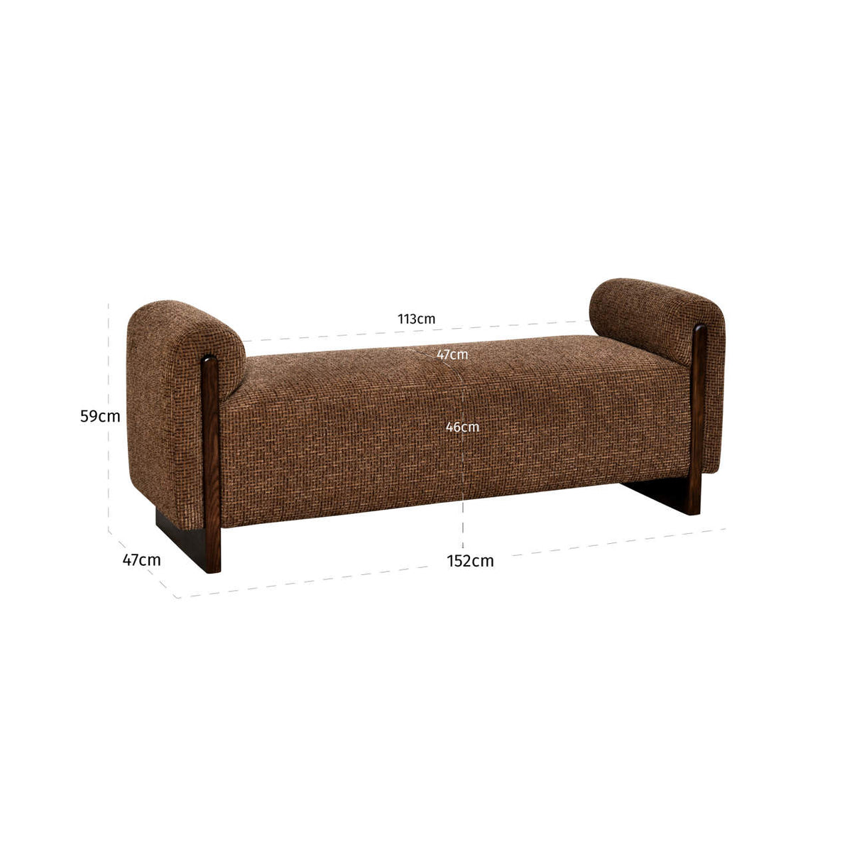 
Panca di design «Winslov» - Marrone Blockweave