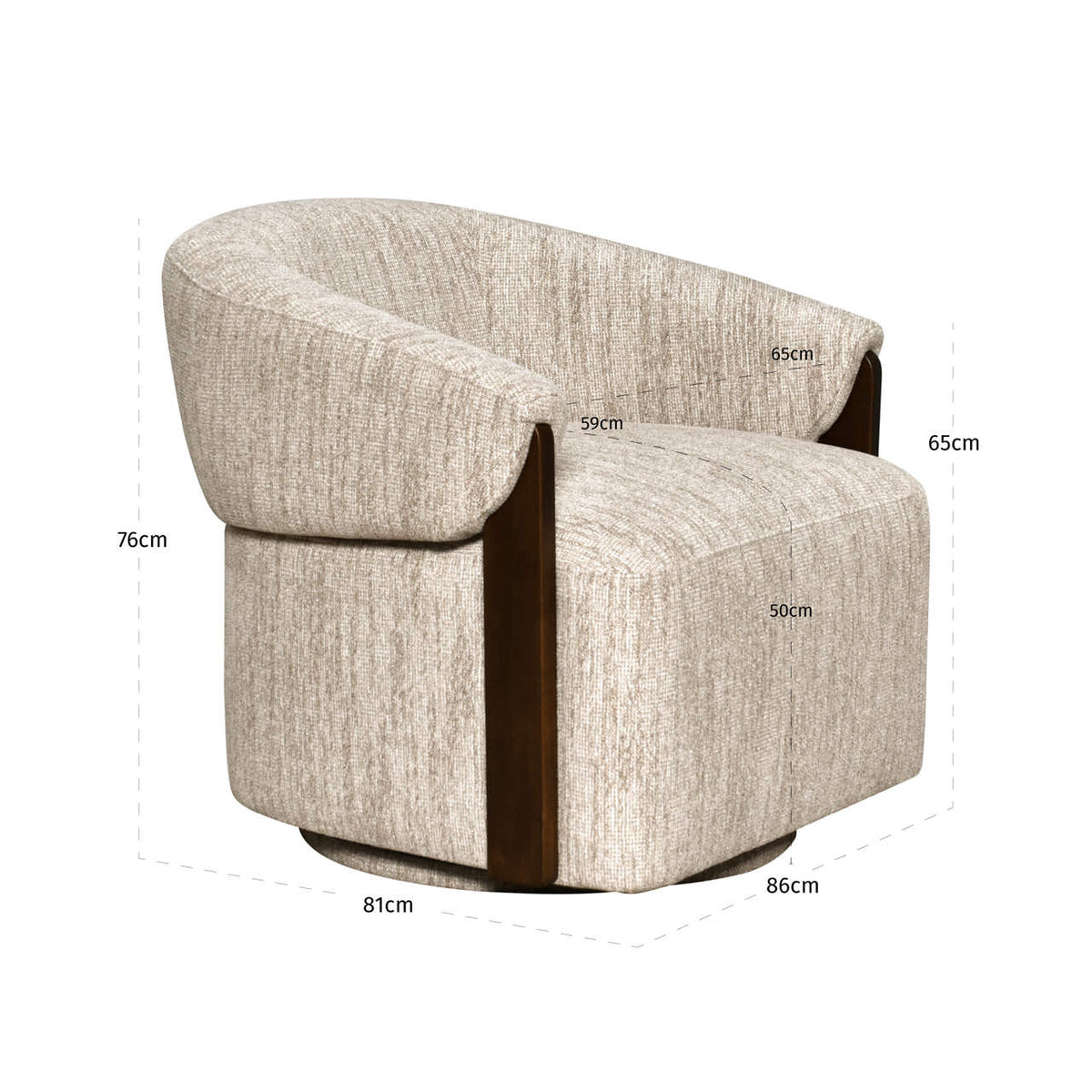 
Poltrona di design «Marina» - Softweave Naturale