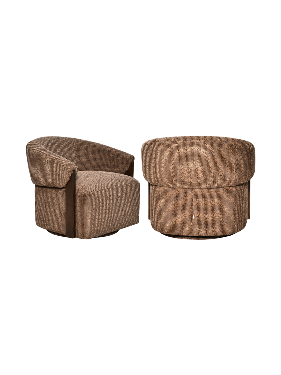 
Poltrona di design «Marina» - Marrone Blockweave