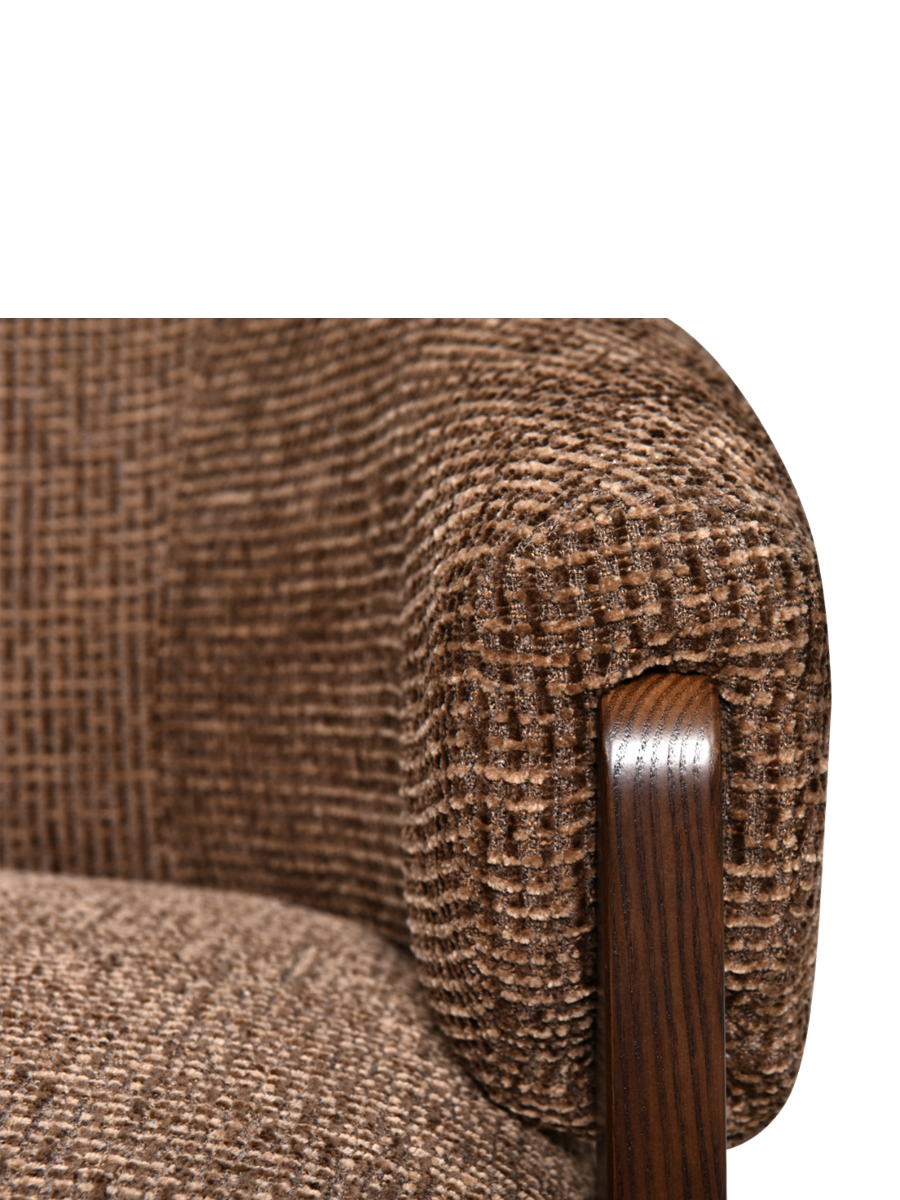 
Poltrona di design «Marina» - Marrone Blockweave
