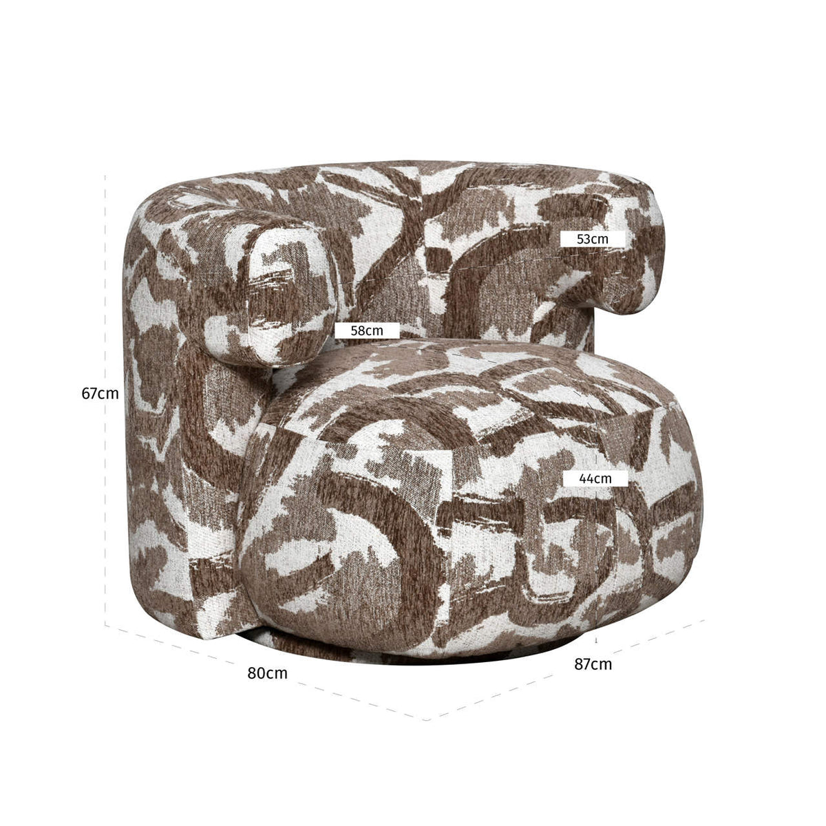 
Poltrona di design «Talley» - Natura marrone