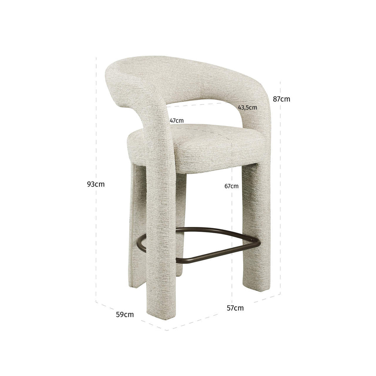 
Sgabello da bancone di design «Soho»