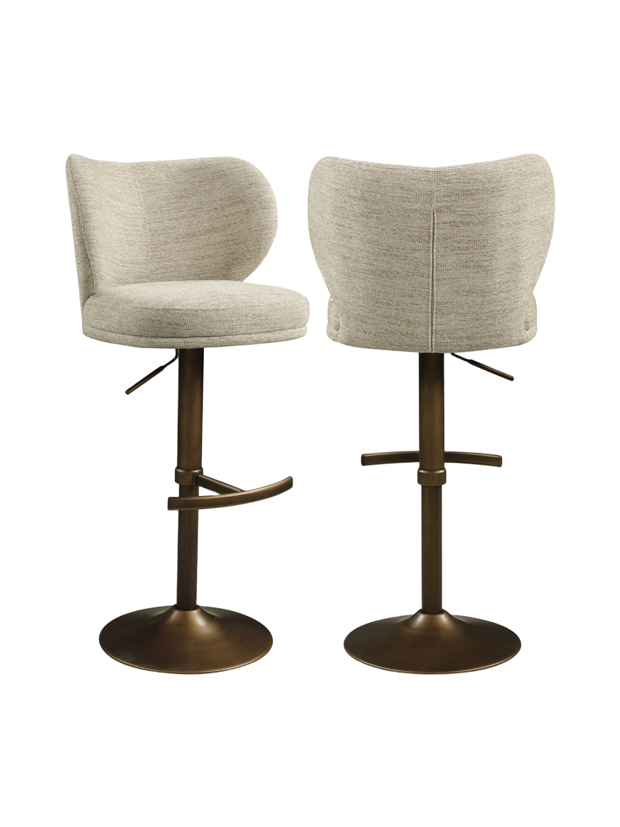 
Sgabello da bar di design „Amely“ - Softweave Naturale