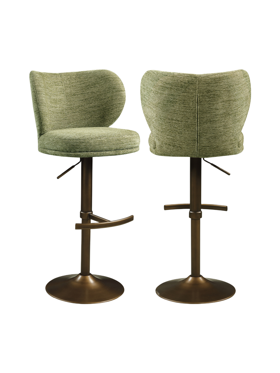 
Sgabello da bar di design „Amely“ - Pistache Softweave
