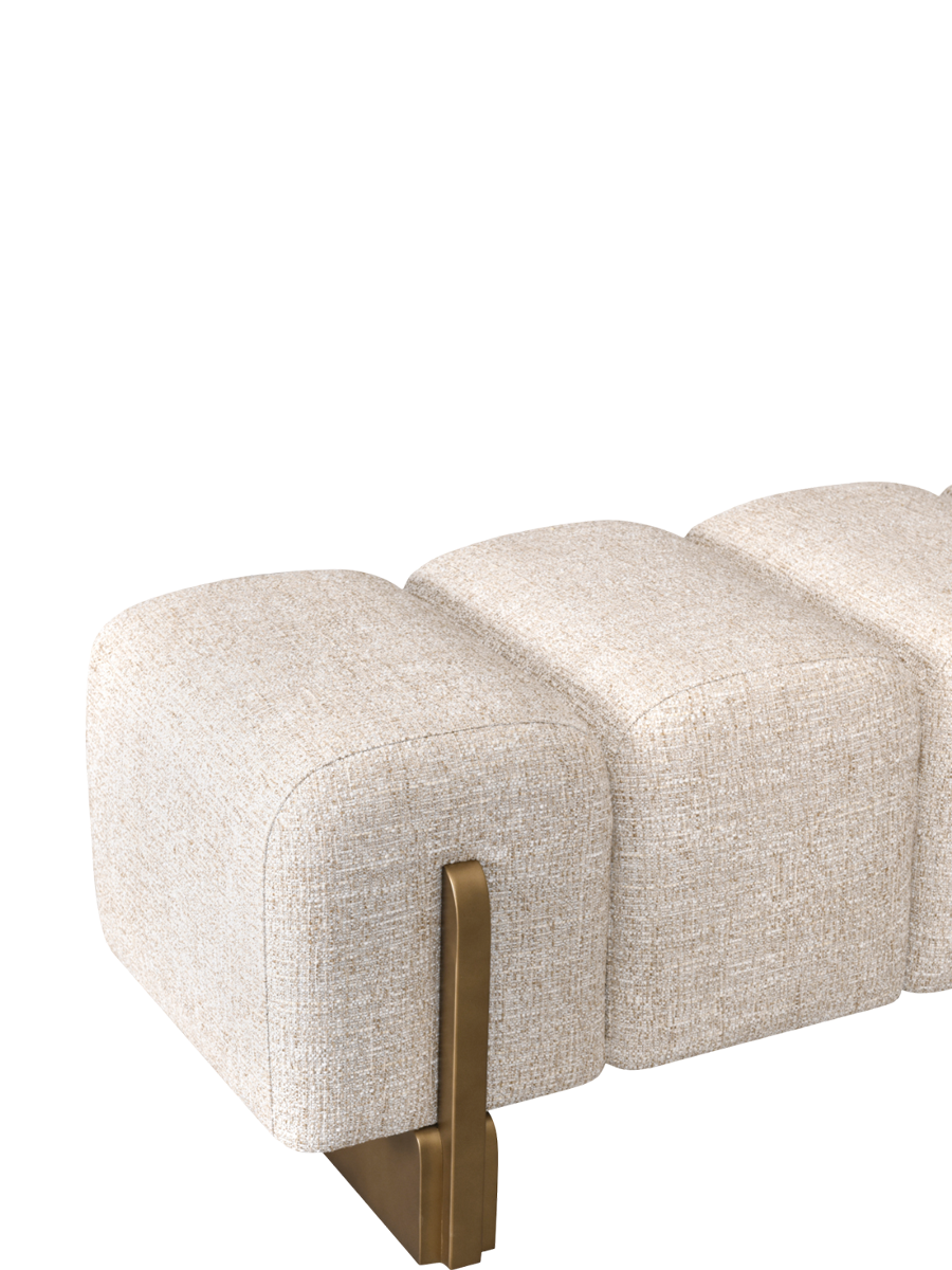 
Panca di design «Caleo» - Tweed color crema