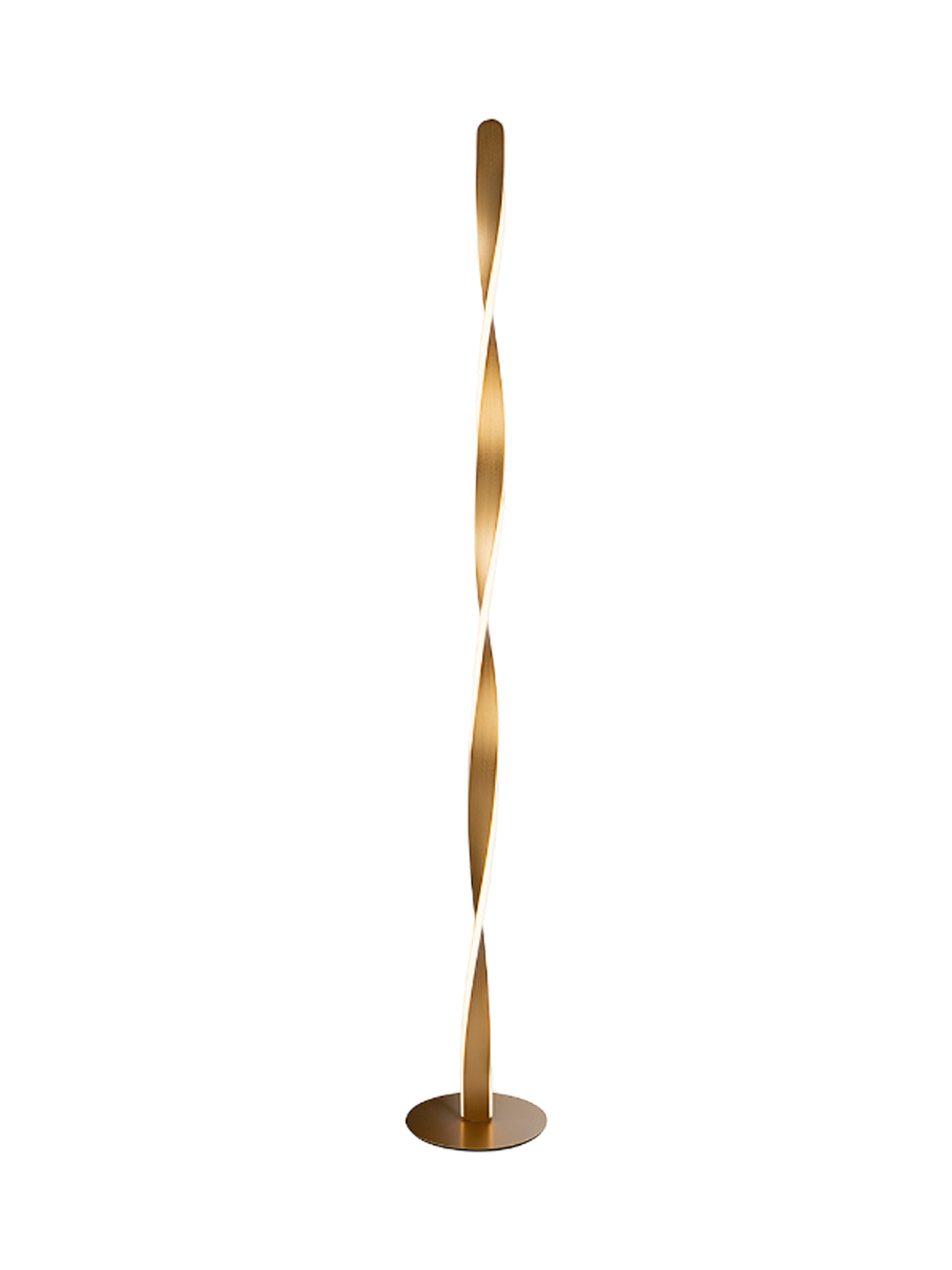 
LED Design Stehlampe „Twist“ - Gold