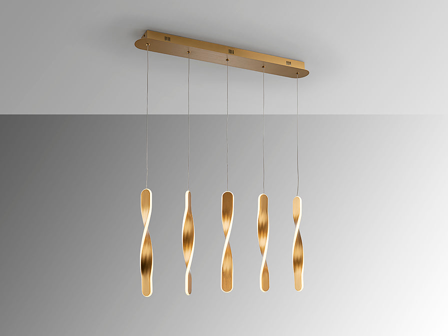 
Lampada a sospensione LED di design „Twist“, a 5 luci