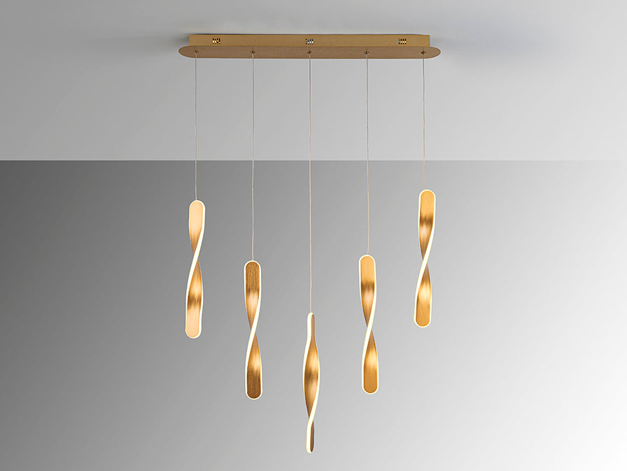 
Lampada a sospensione LED di design „Twist“, a 5 luci