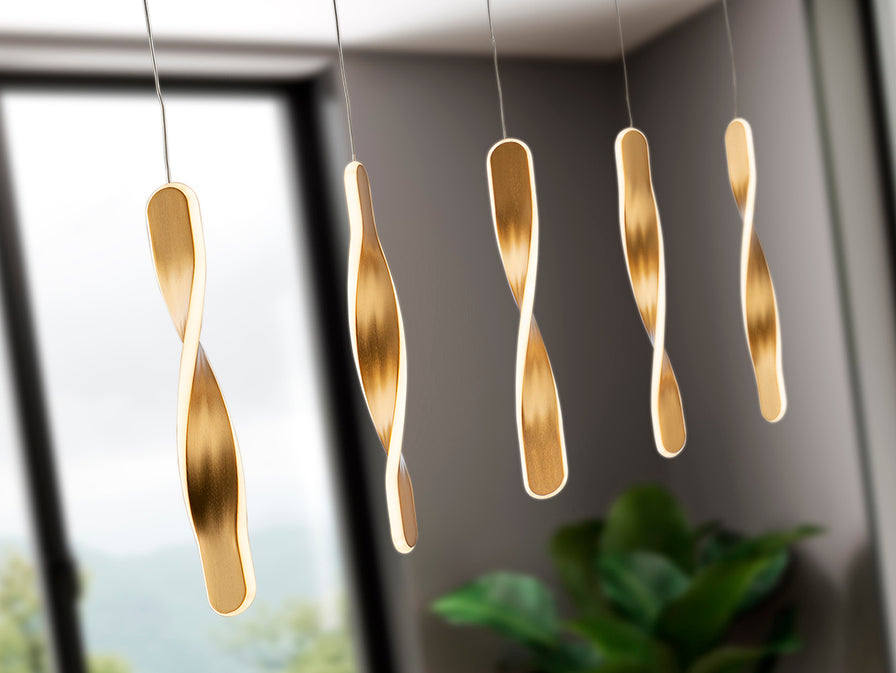 
Lampada a sospensione LED di design „Twist“, a 5 luci