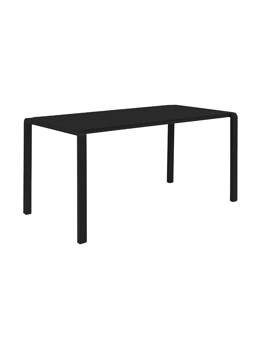 
Hochwertiger Gartentisch „Vondel“, verschiedene Grössen - Schwarz / 168.5 x 87.2 cm